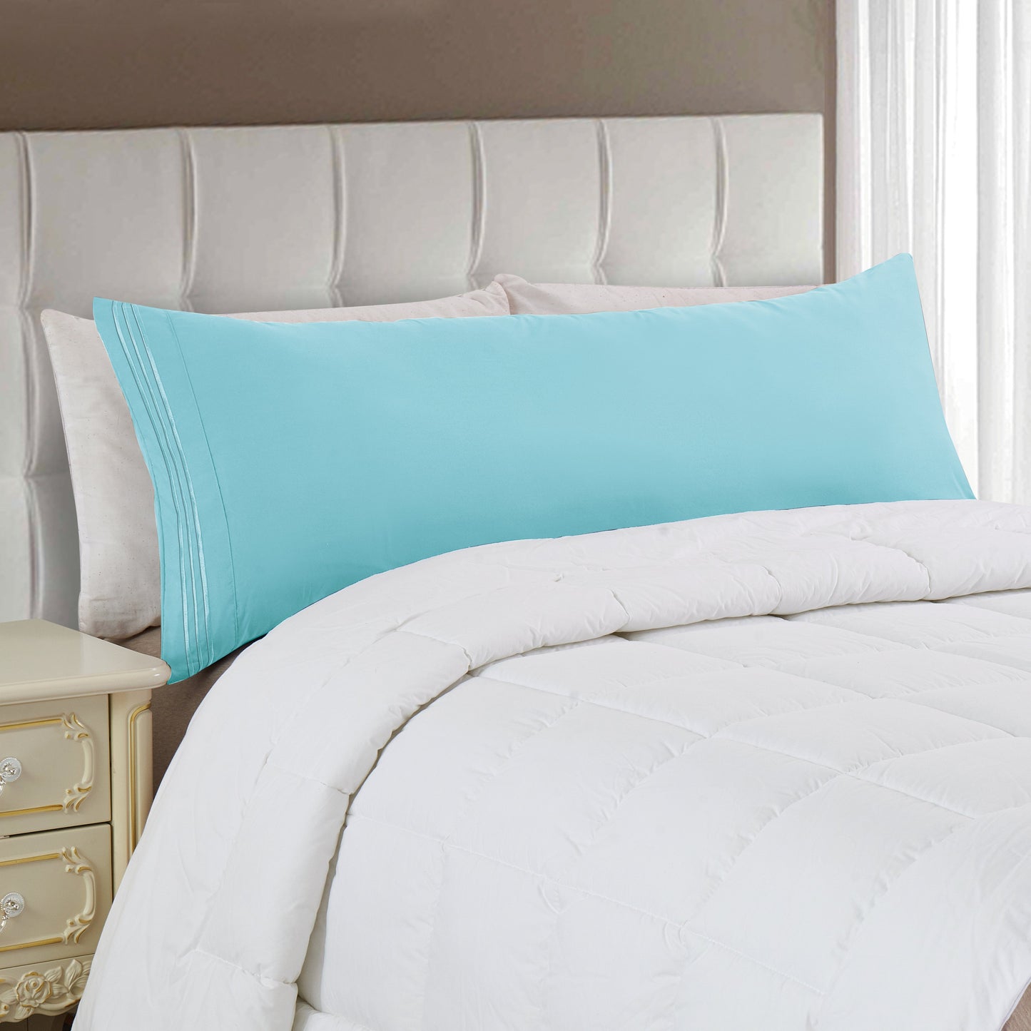 Luxury Bedding Outlet 3 Line Embroidery Body Pillowcase