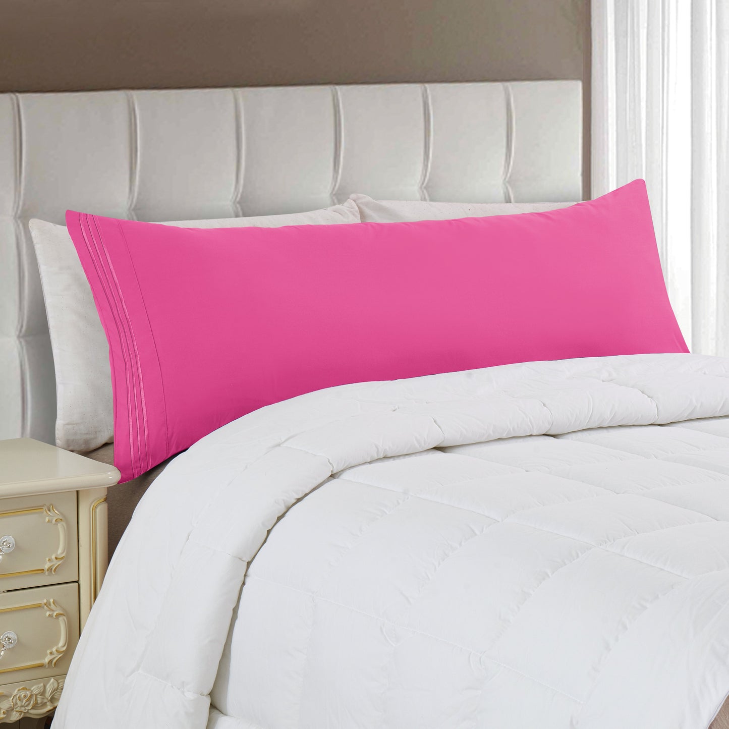 Luxury Bedding Outlet 3 Line Embroidery Body Pillowcase