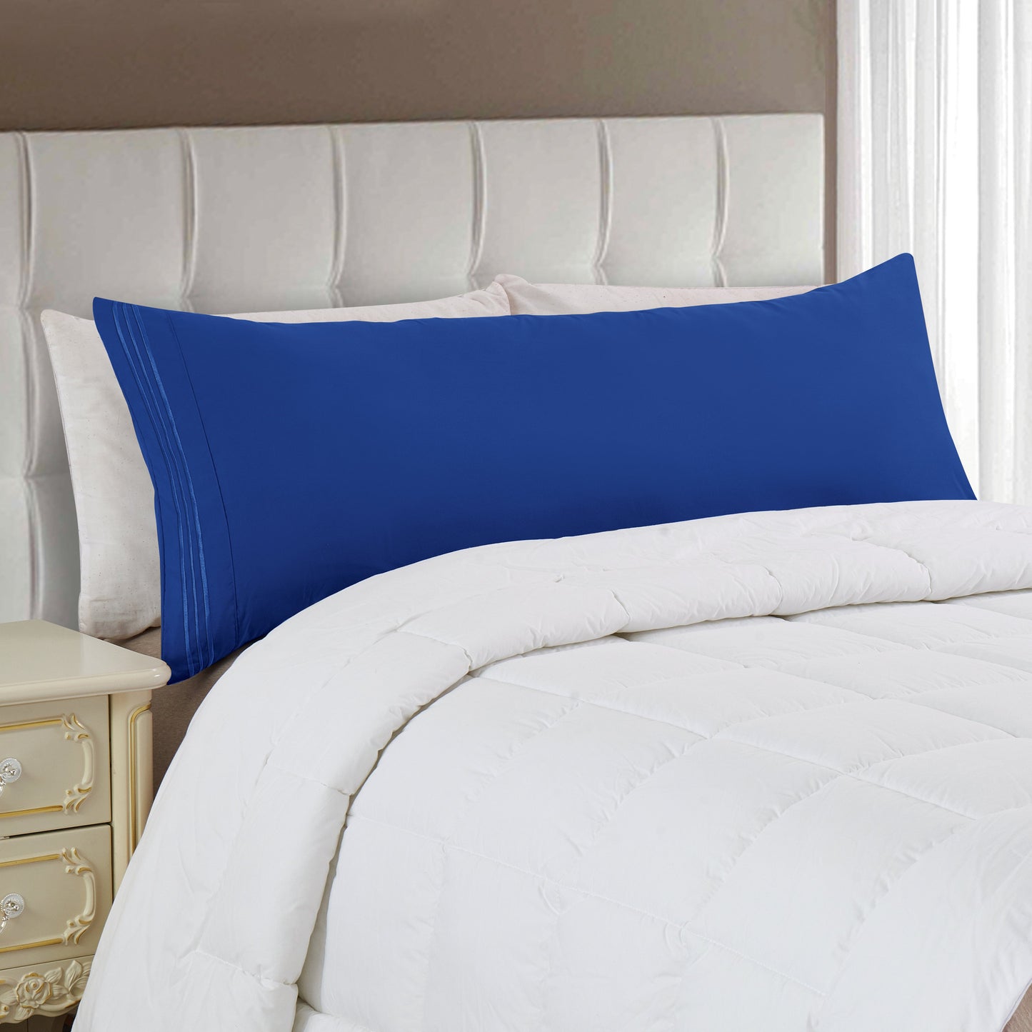 Luxury Bedding Outlet 3 Line Embroidery Body Pillowcase