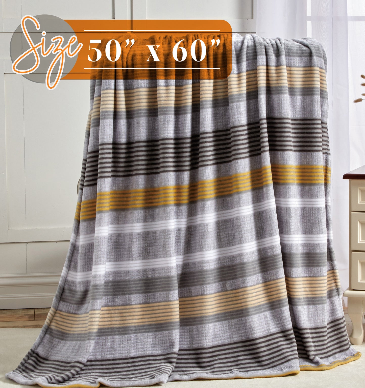 Luxury Bedding Outlet 50 x 60 inches Printed Throw Blanket