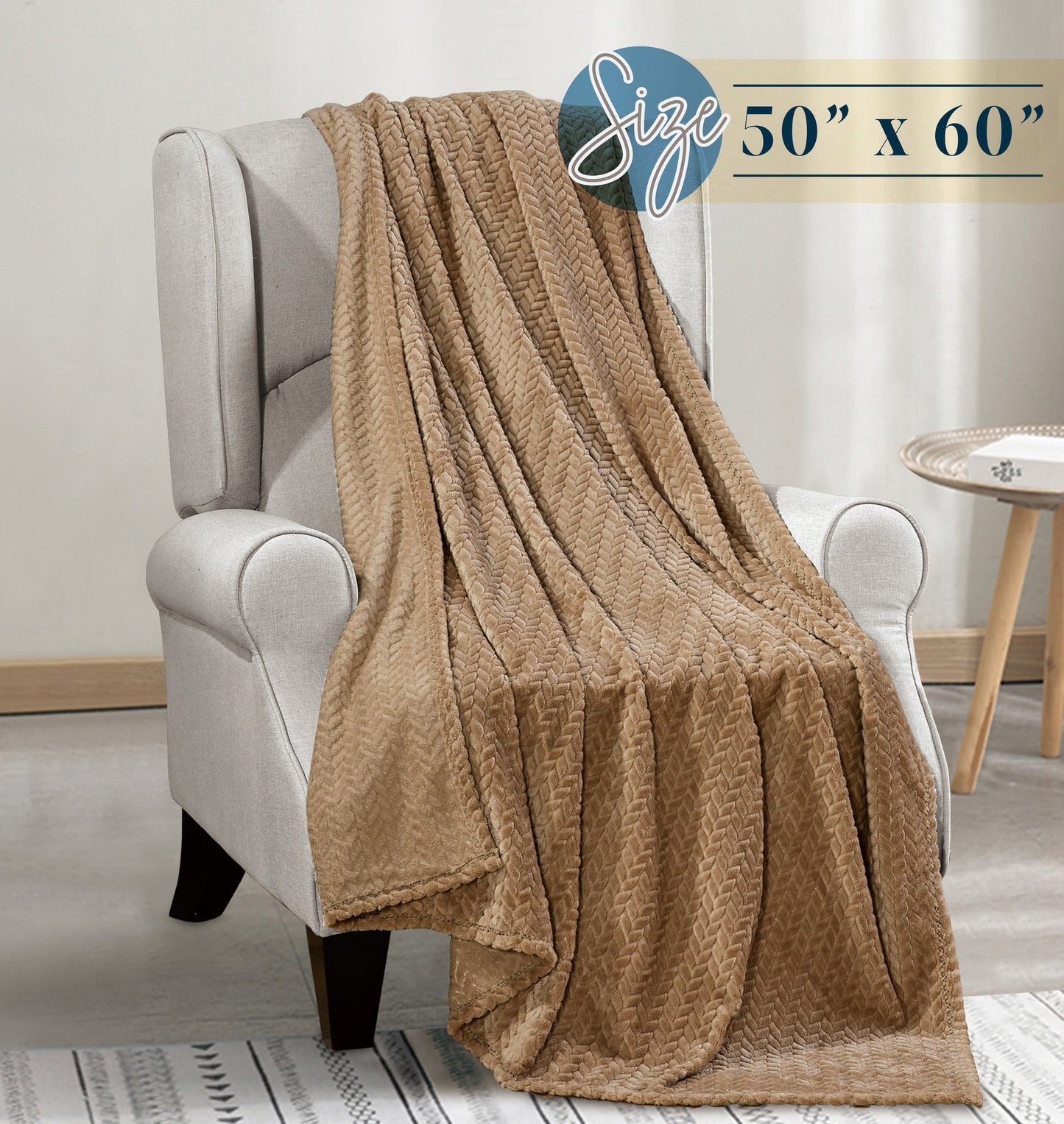 Luxury Bedding Outlet 50 x 60 inches Printed Throw Blanket