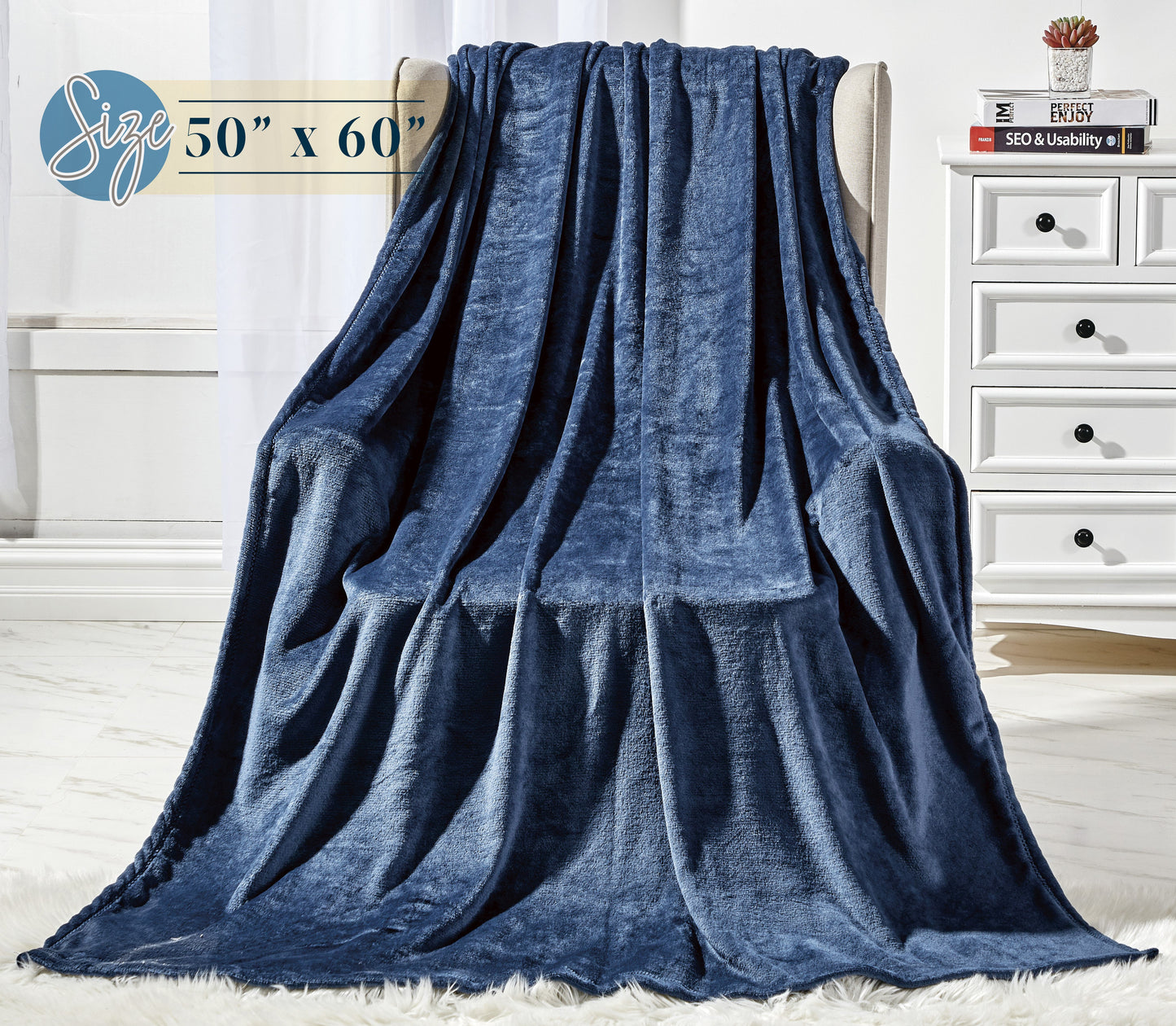 Luxury Bedding Outlet 50 x 60 inches Printed Throw Blanket