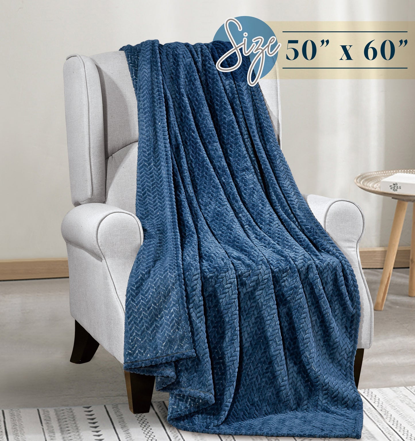 Luxury Bedding Outlet 50 x 60 inches Printed Throw Blanket