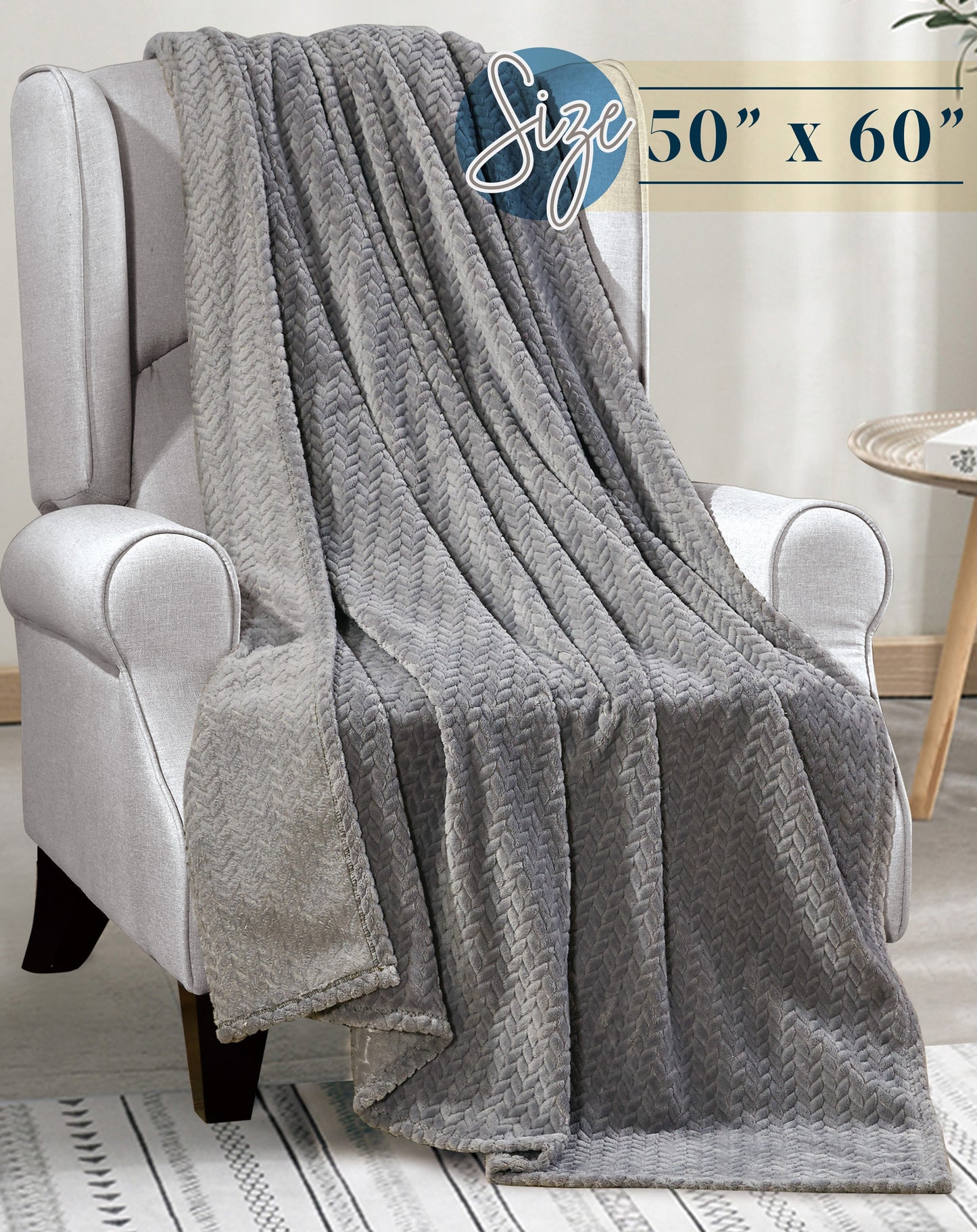 Luxury Bedding Outlet 50 x 60 inches Printed Throw Blanket