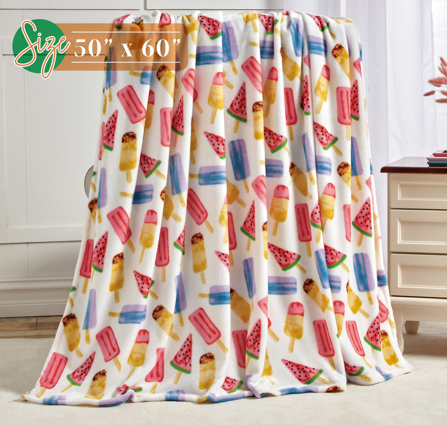 Luxury Bedding Outlet 50" x 60" Summer Blanket Throw