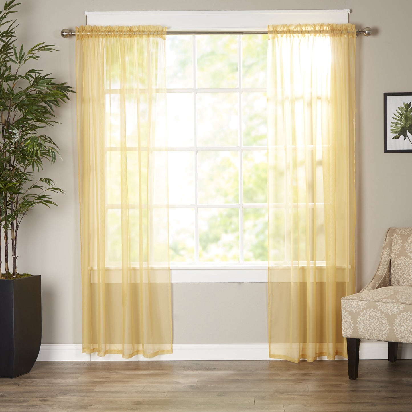 Luxury Bedding Outlet Sheer Rod Pocket Curtain Panels