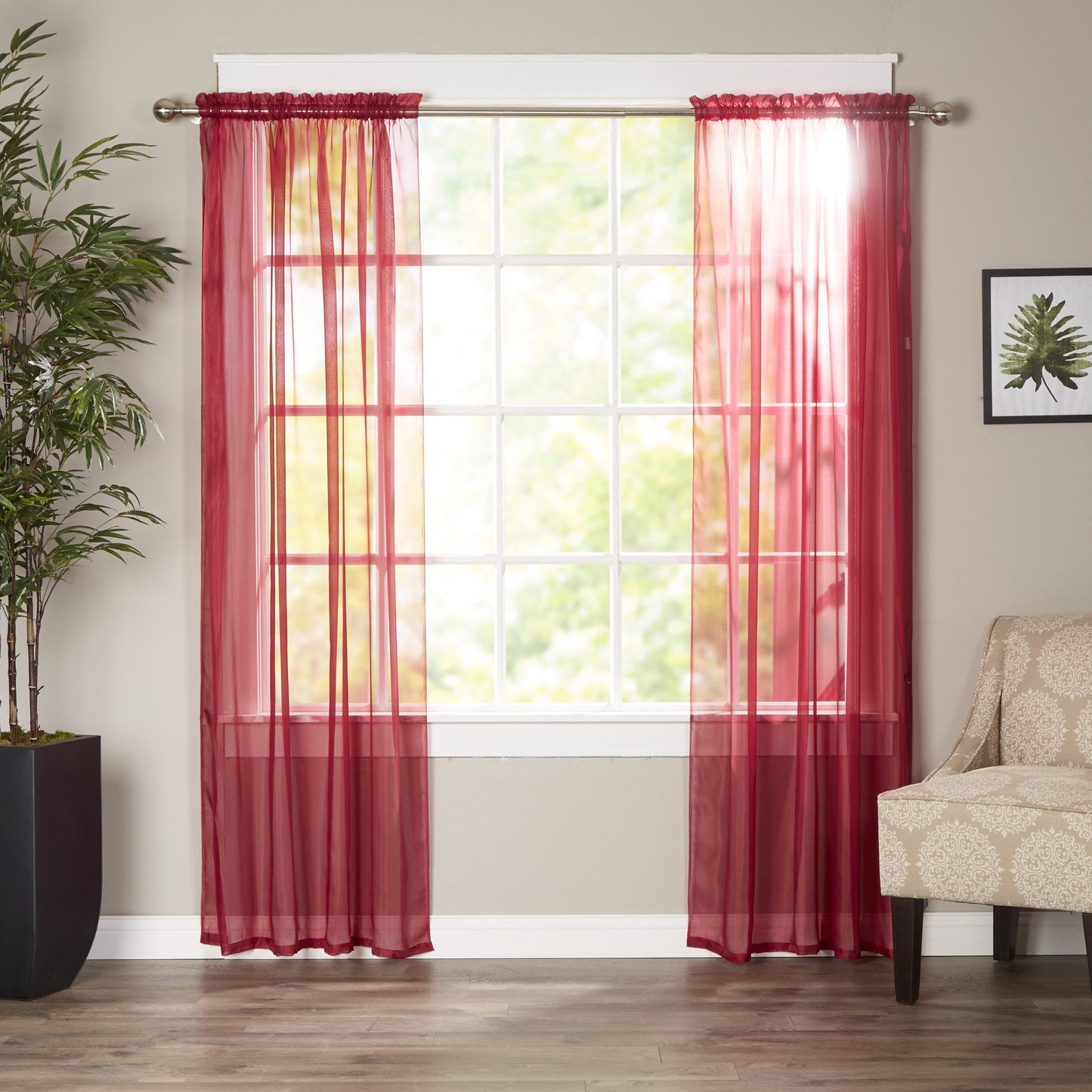 Luxury Bedding Outlet Sheer Rod Pocket Curtain Panels