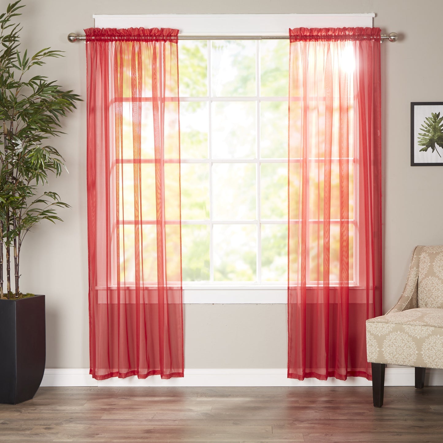 Luxury Bedding Outlet Sheer Rod Pocket Curtain Panels