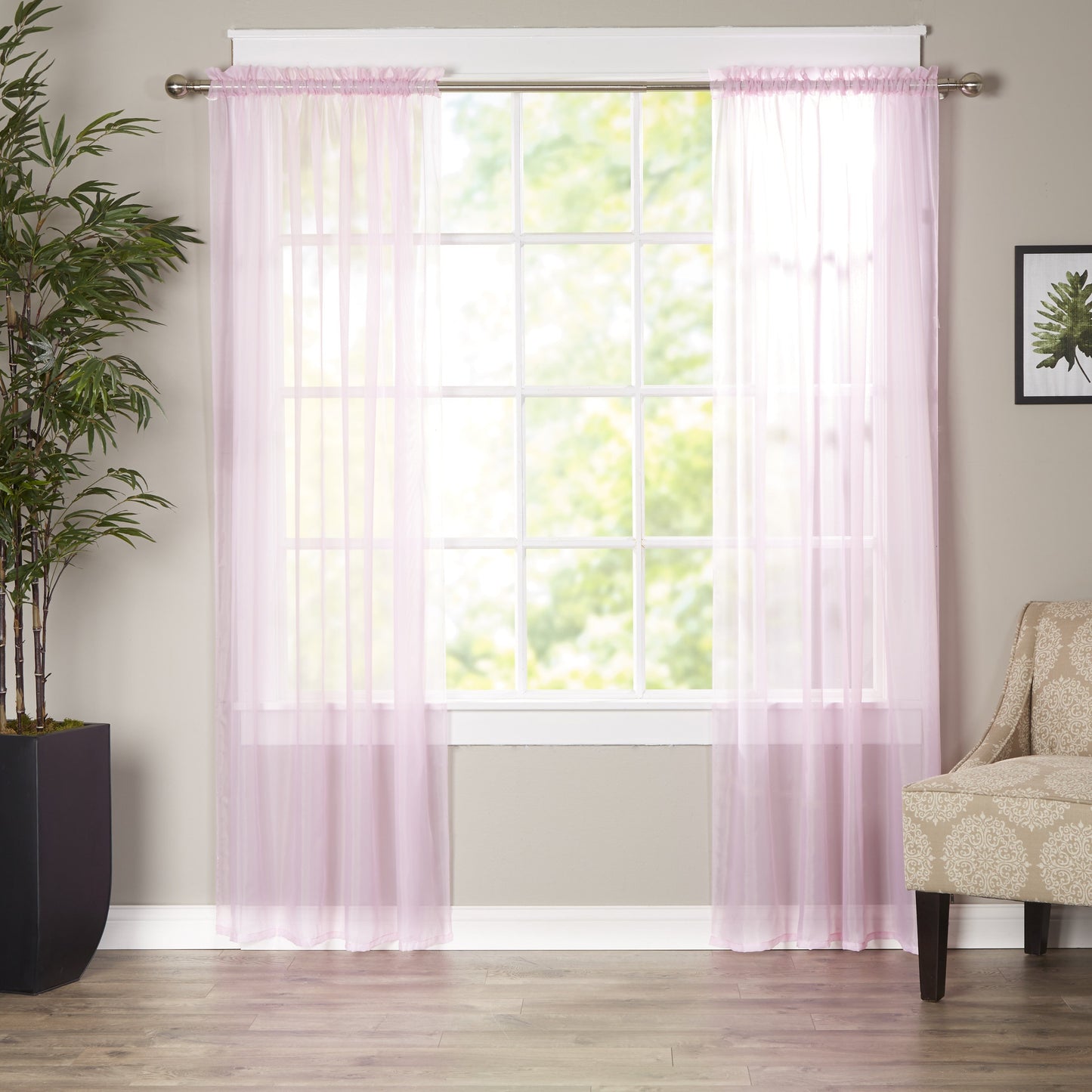 Luxury Bedding Outlet Sheer Rod Pocket Curtain Panels