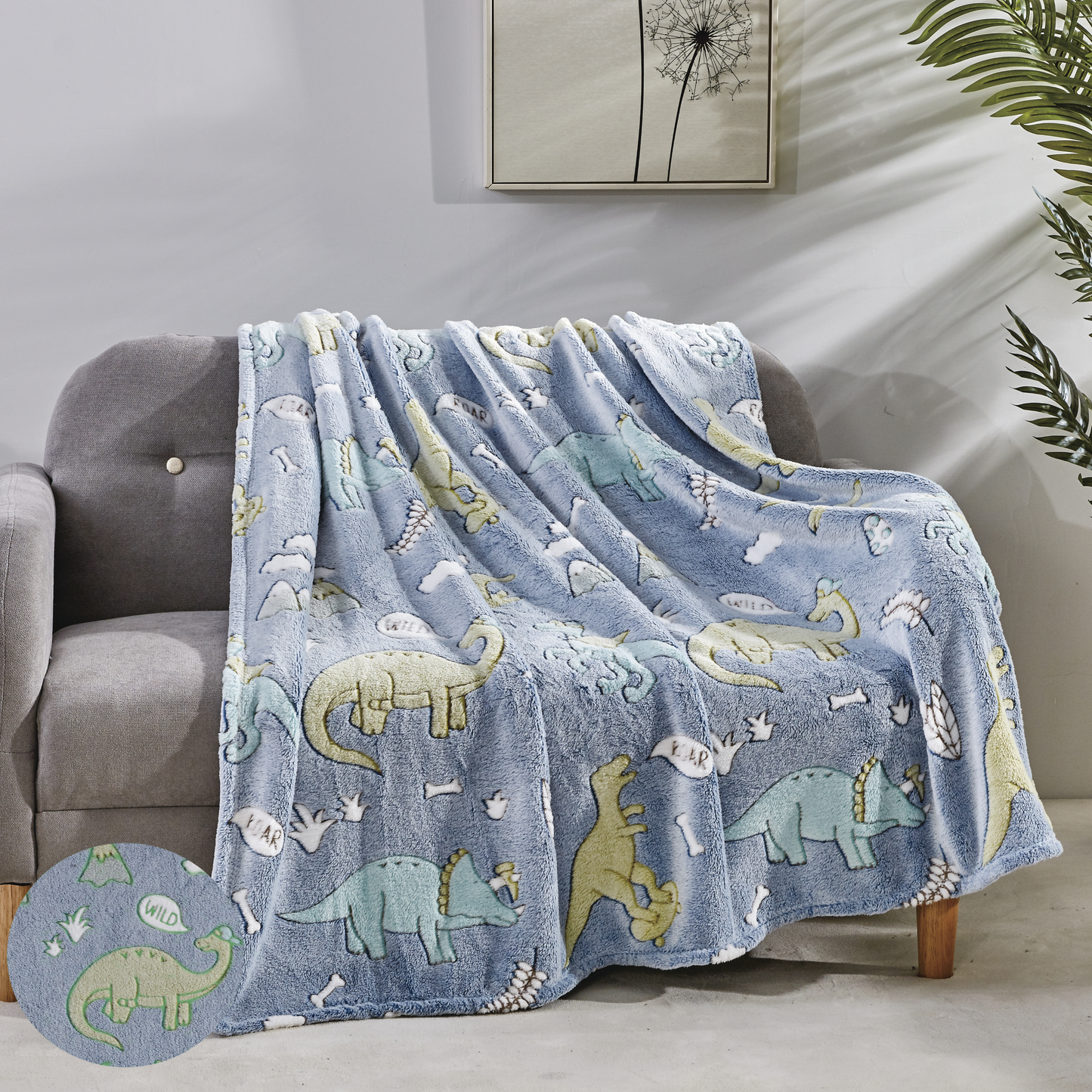 Luxury Bedding Outlet 50" x 60" Glow In the Dark Throw Blanket