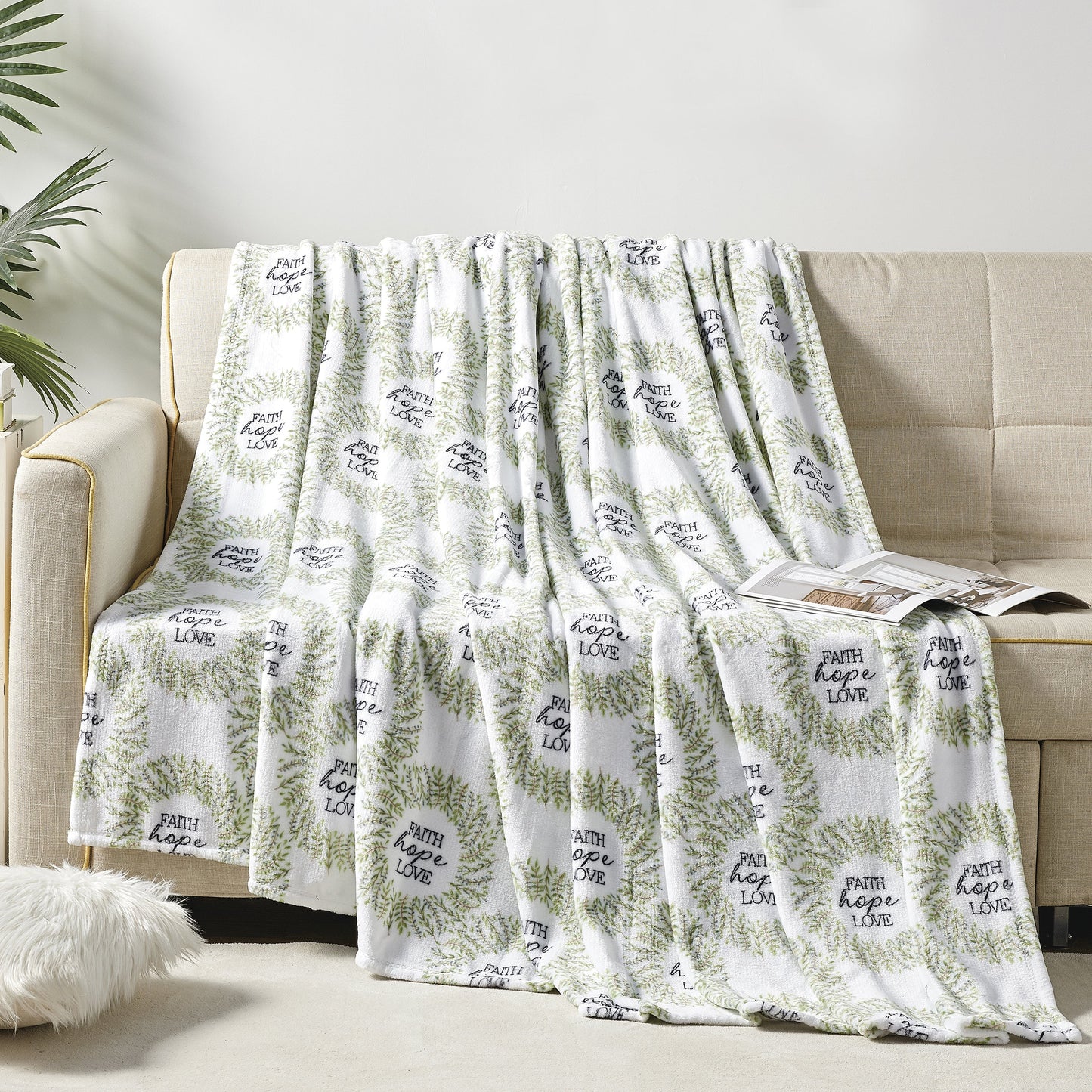 Luxury Bedding Outlet Printed Bed or Oversized Couch Blanket