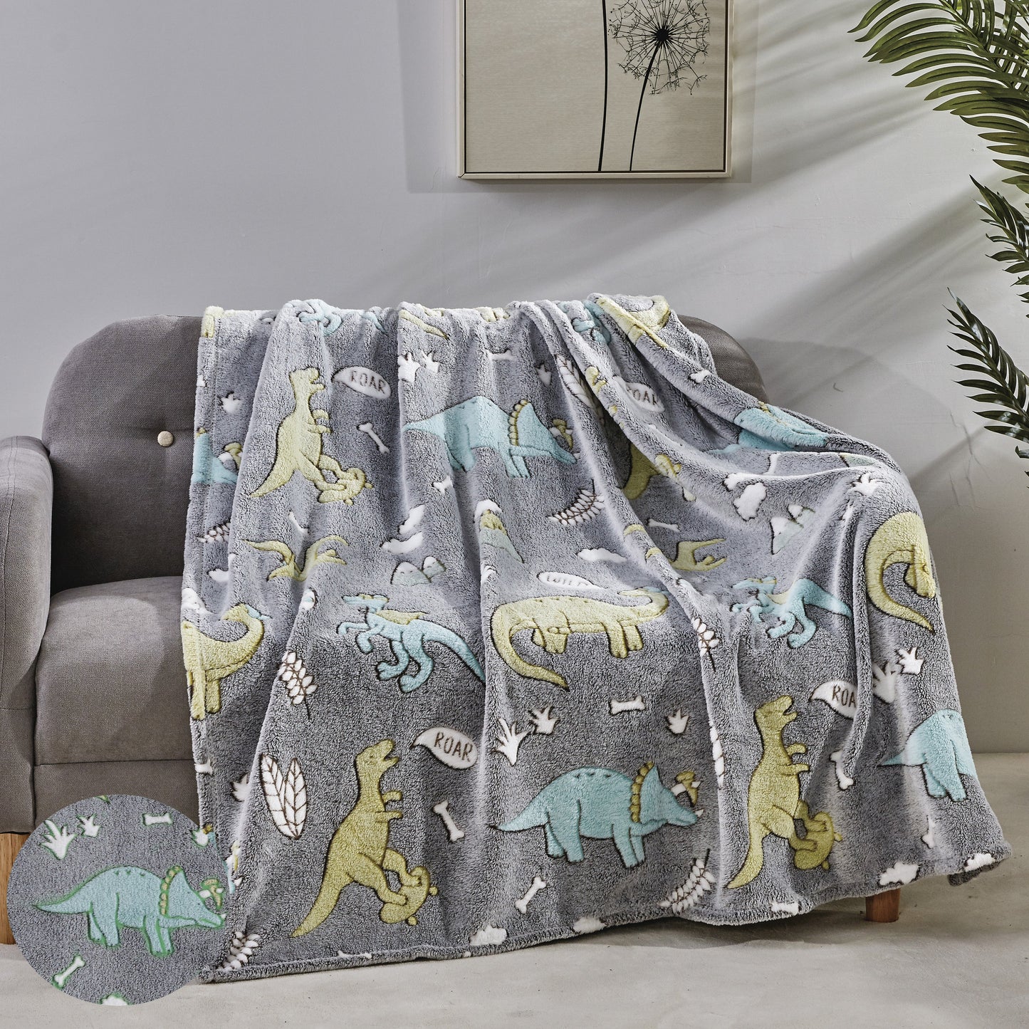 Luxury Bedding Outlet 50" x 60" Glow In the Dark Throw Blanket