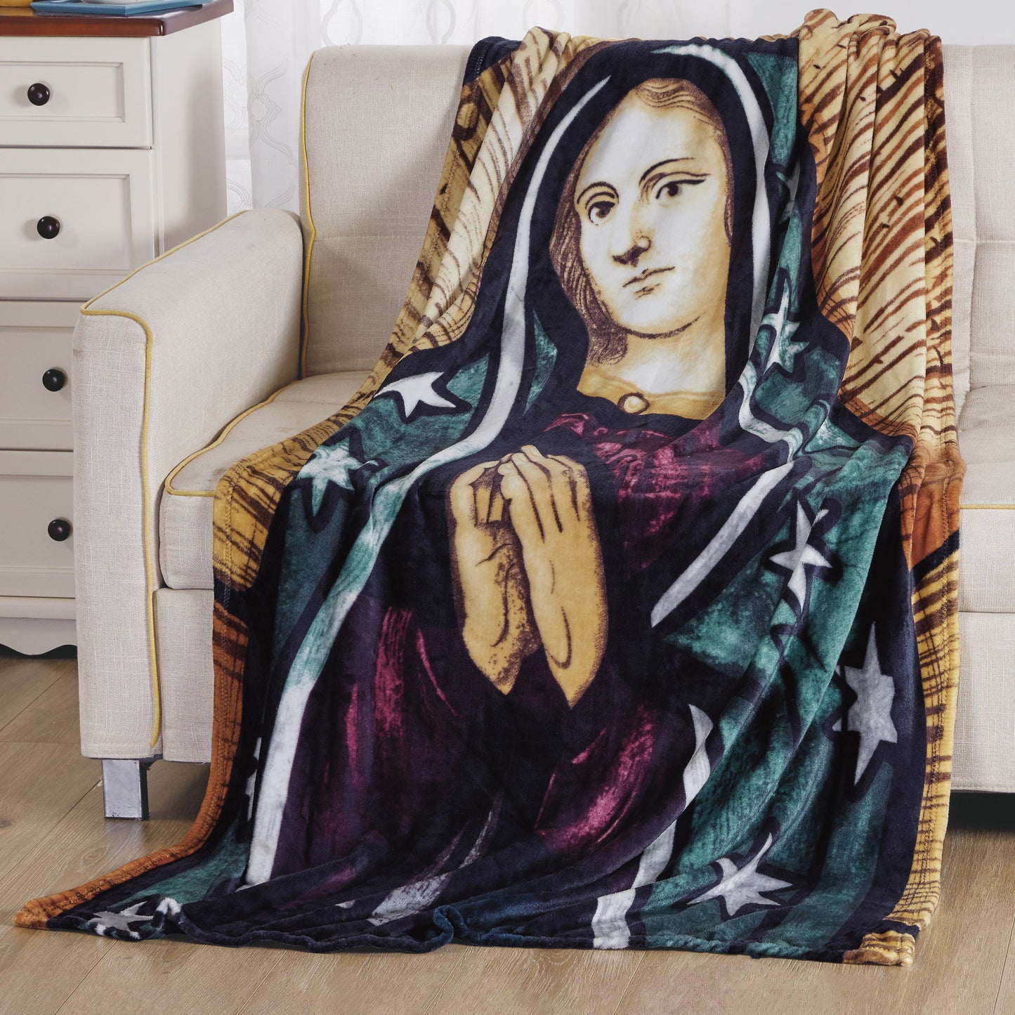 Luxury Bedding Outlet 50" x 70" Religious Flannel Fleece Throw Blanket