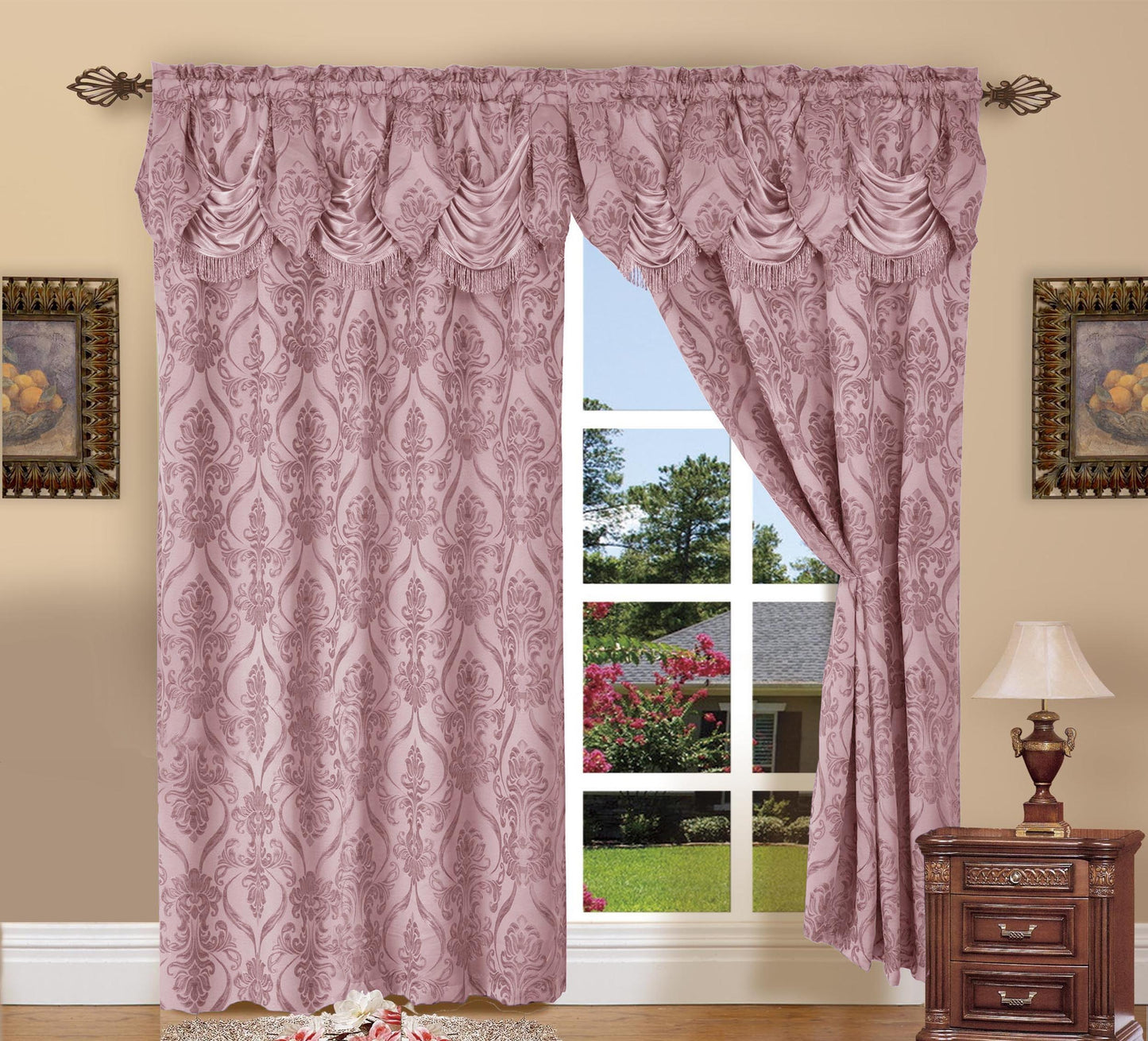 Luxury Bedding Outlet Penelope Jacquard Look Curtain Panels