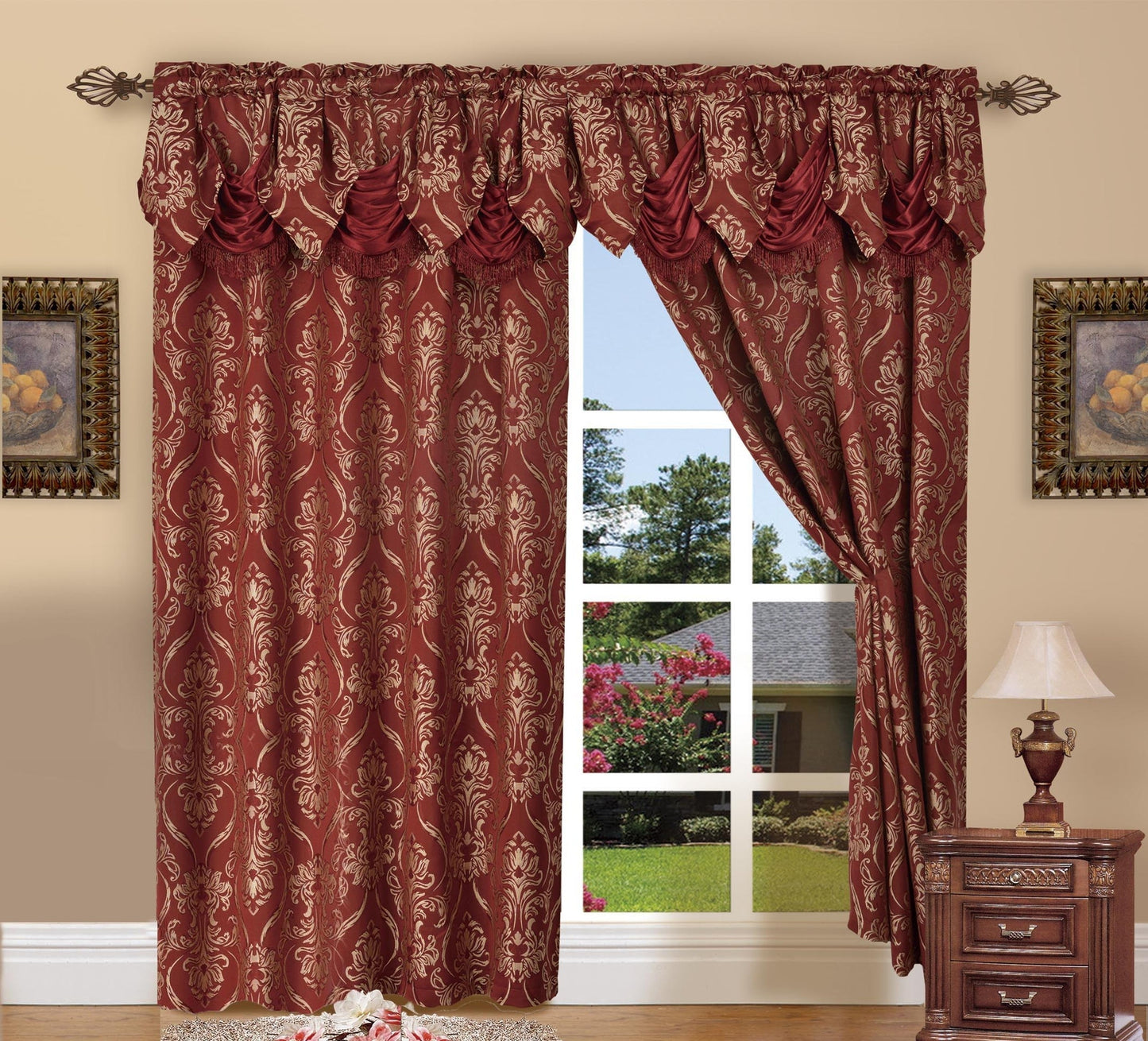 Luxury Bedding Outlet Penelope Jacquard Look Curtain Panels