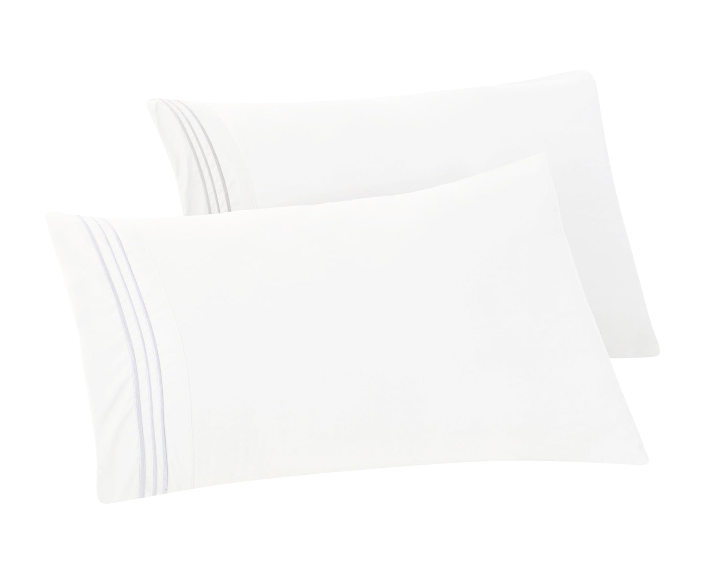 Luxury Bedding Outlet 3 Line Embroidery Pillowcases